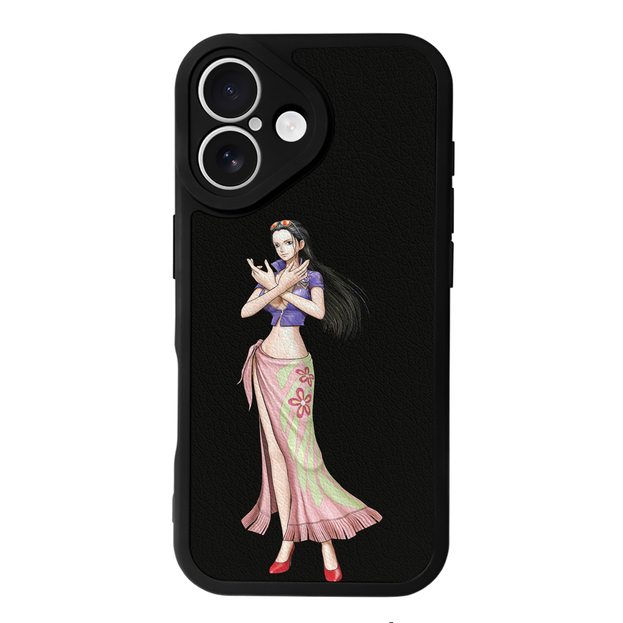（画像用） ワンピース ニコ・ロビン ONE PIECE Nico Robin 【iPhone 16シリーズ対応】シリコンスマホケース（レザー調） 材質：シリコン